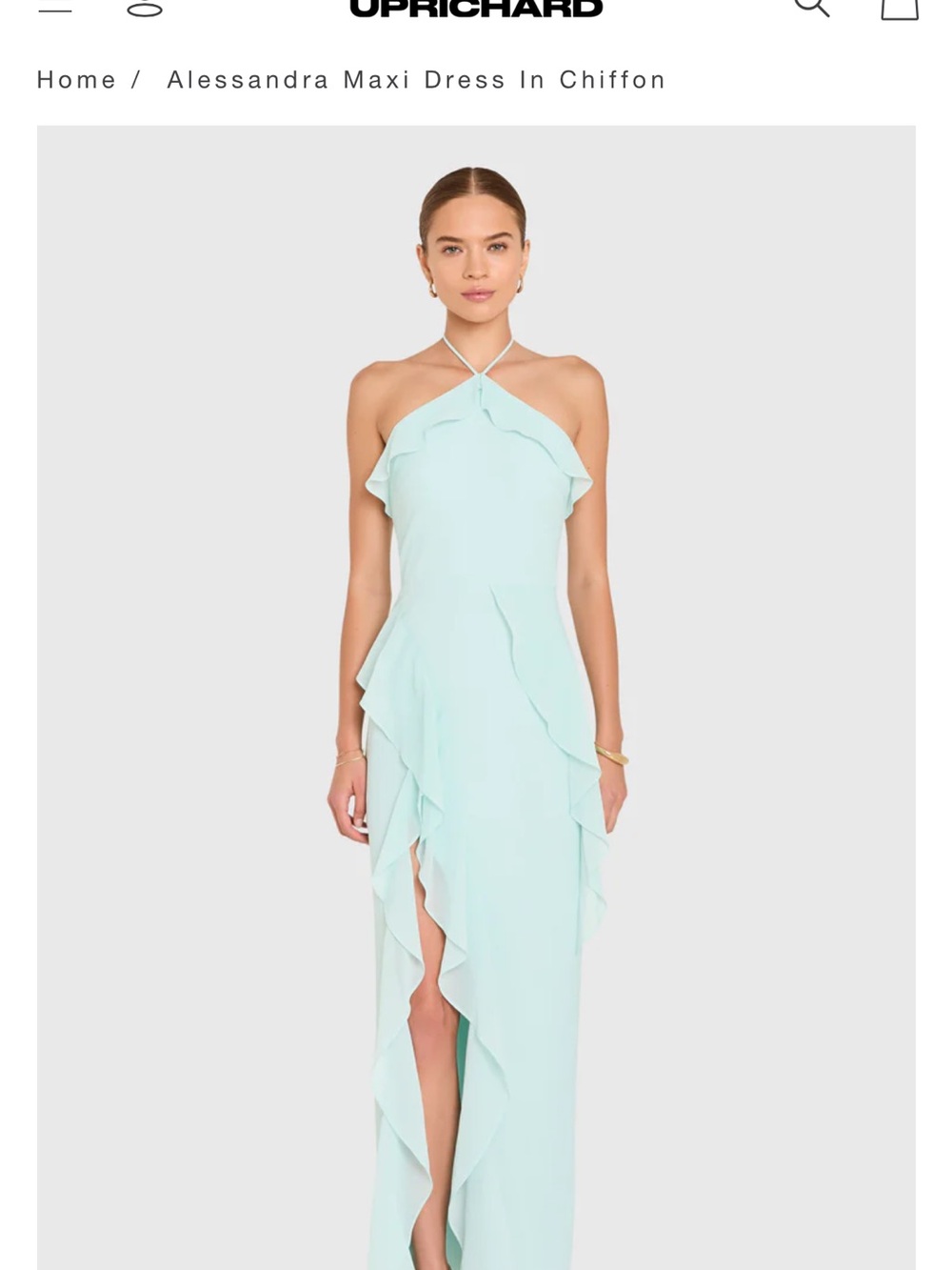 AMANDA UPRICHARD ALESSANDRA MAXI DRESS IN CHIFFON MEDIUM B2432
